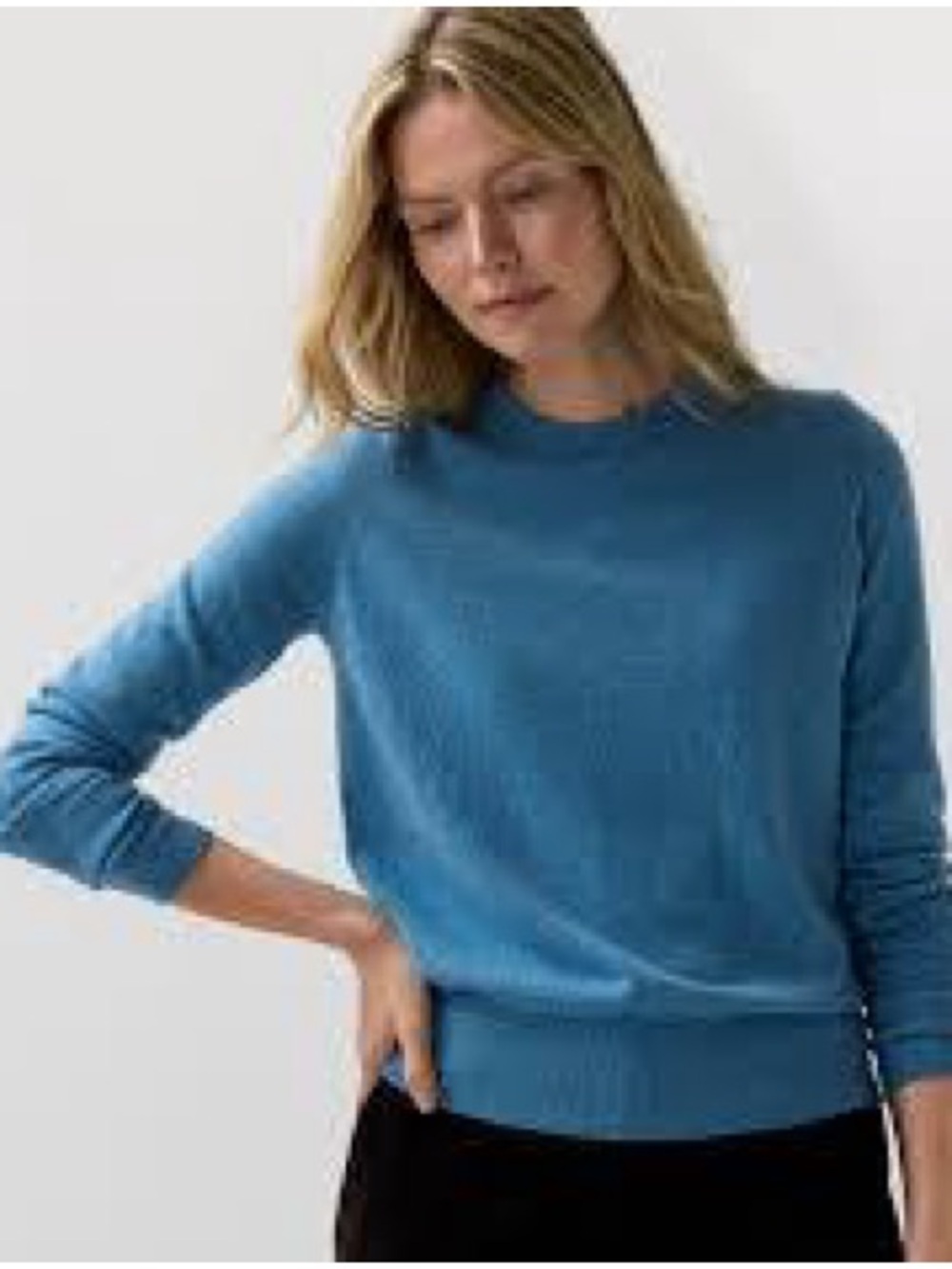 BURBERRY TEAL CASHMERE SWEATER